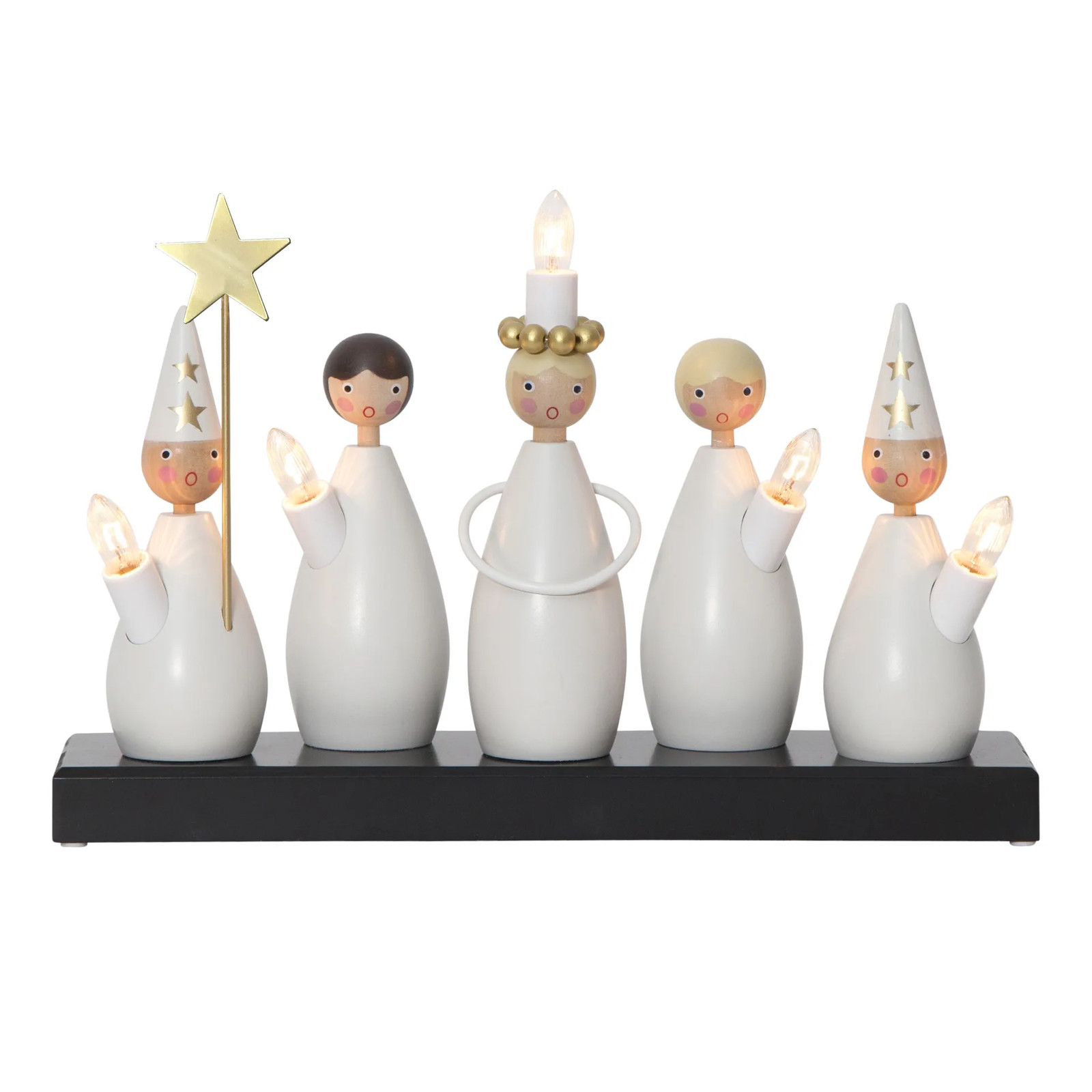 Star Trading Luciakör adventslamp Wit