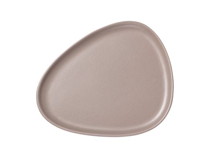 LIND DNA Assiette Curve Stoneware 26x30 cm Warm Grey