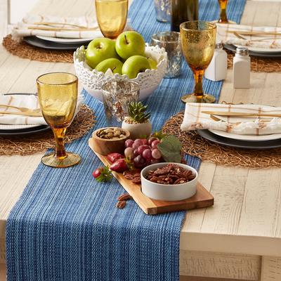 DII Variegated Taupe Fringe Table Runner 13x72