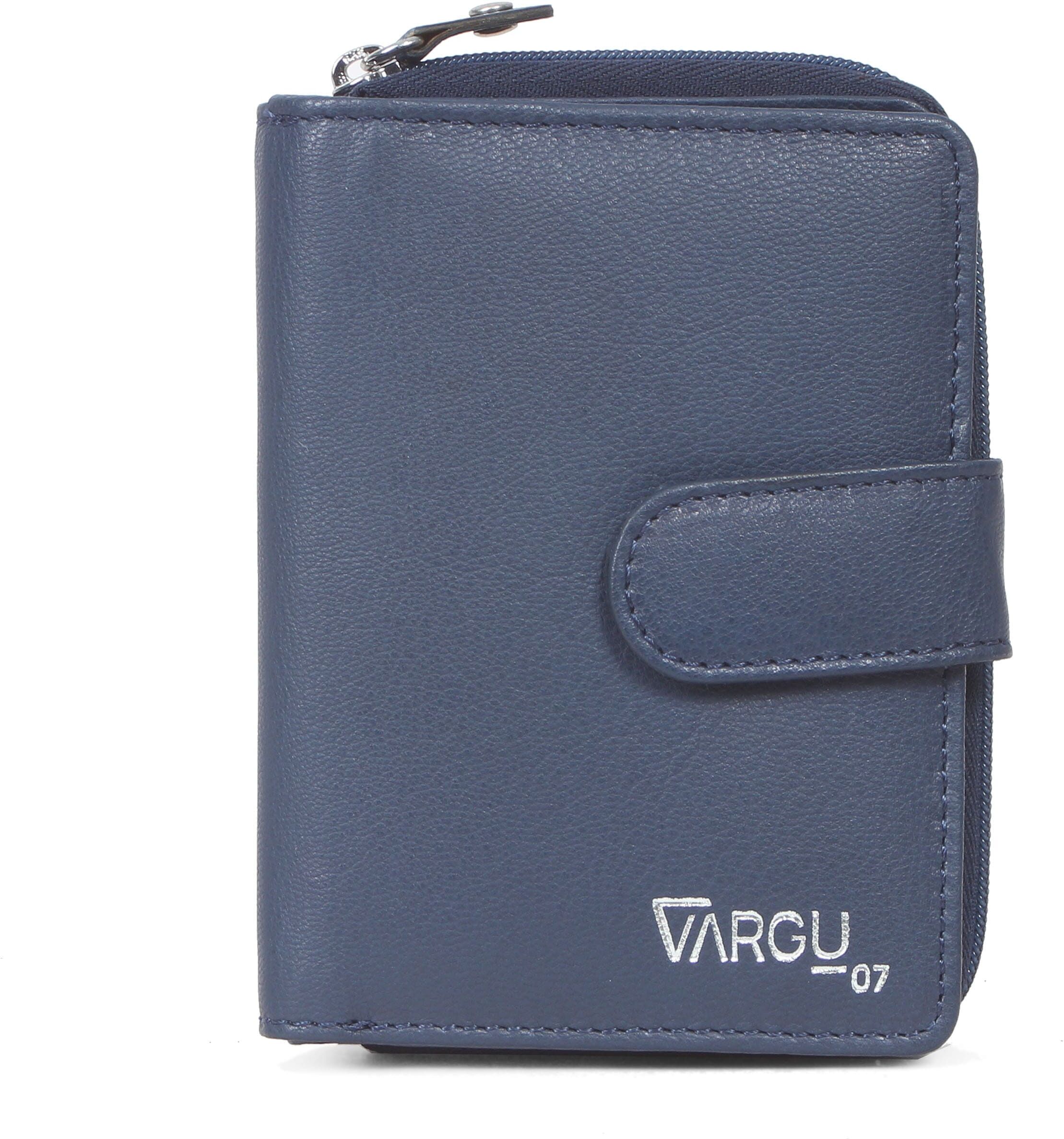 Geldbörse VARGU, Damen, blau (navy), Leder, Kleinlederwaren, mit integriertem RFID-Schutz