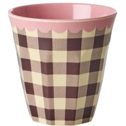 RICE Melamin Becher Medium Check Me Out, H9 Ø9 cm, 250 ml