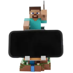 Exquisite Gaming Cable Guys R.E.S.T - Minecraft - Steve Support pour Téléphone et Manette (PS5), Blau, Braun, Grau, Mehrfarbig
