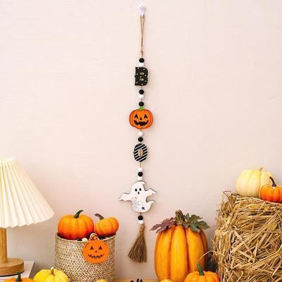 Inspired Deals Halloween Wooden Hanging Sign Bead Decor For Home Party Decorations ghost