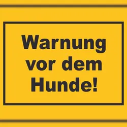 Warnung vor dem Hunde Schild A0 (841x1189mm)