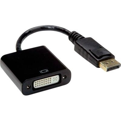 Value DisplayPort / DVI Adapterkabel DisplayPort Stecker, DVI-D 24+1pol. Buchse 0.15 m Schwarz 12.99.3137 DisplayPort-Kabel