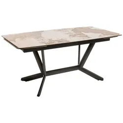 [de]sign & more Esstisch Paulista 180/260 x 90 cm Keramik Beige