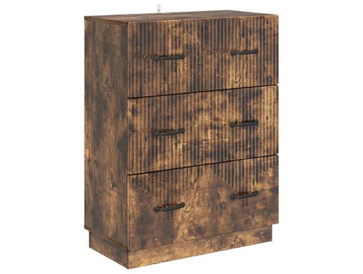 YUTAASU Schubladenschrank Geräucherte Eiche 66 x 34,5 x 87 cm