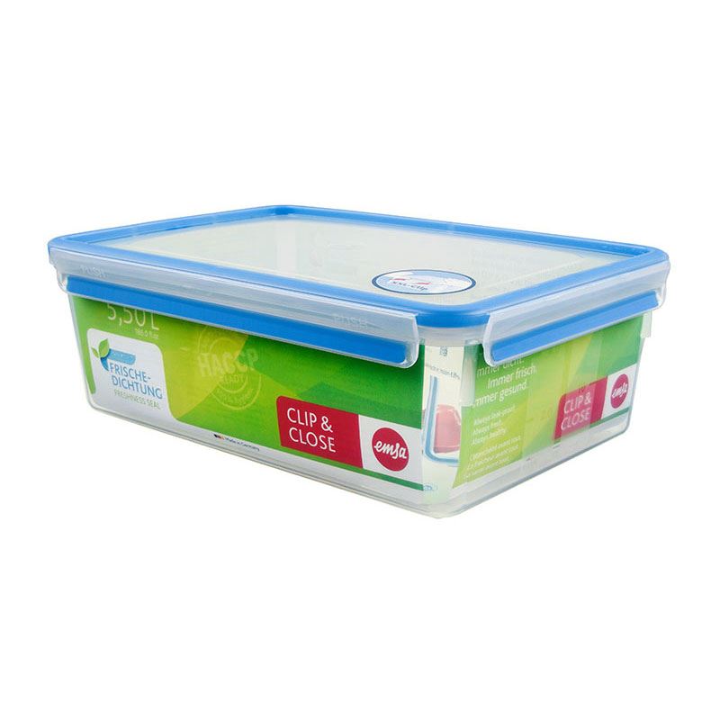 emsa Frischhaltedose CLIP & CLOSE, 5,50 Liter, transparent
