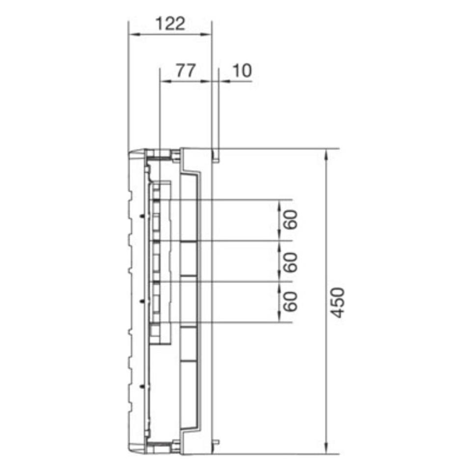 Hager HAG UE31E1B Baustein H=450 B=250 für NH1-Lasttrenner (UE31E1B)