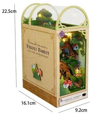 Inspire Select DIY Dollhouse Book Nook Kit Wooden Puzzle Bookshelf Insert Decor tc35