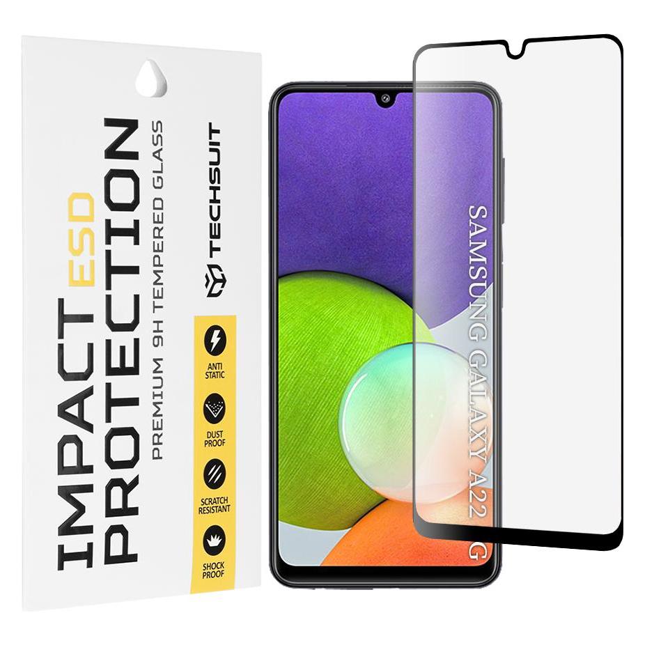 Techsuit - ESD Glass - Samsung Galaxy A22 4G - Black (Samsung Galaxy A22) (67332296)