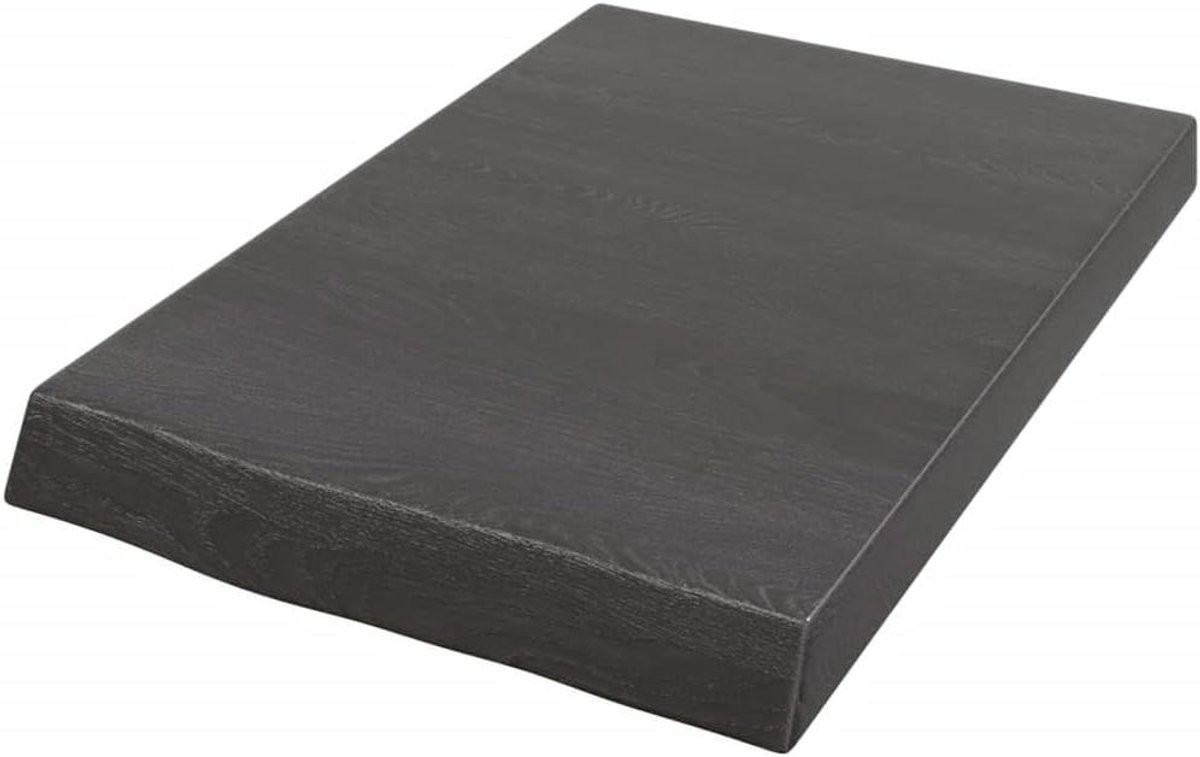 Handgemaakte wandplank van massief eikenhout met levende rand