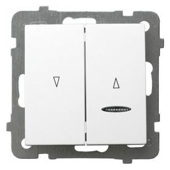 Ospel AS-Jalousieschalter mit weisser Hintergrundbeleuchtung (ŁP-7GS (LP-7GS/m/00)