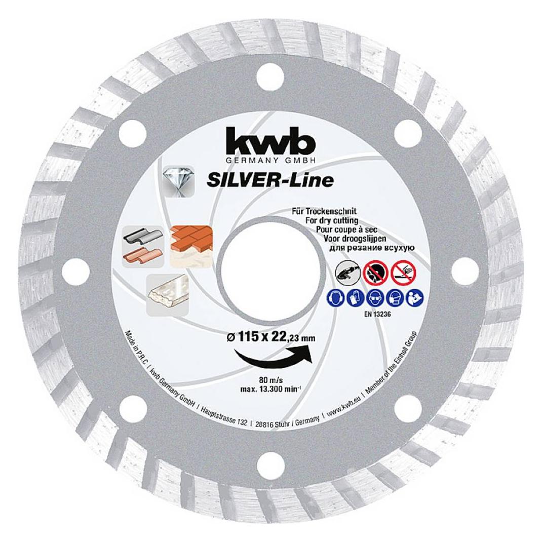 kwb 797170 Diamanttrennscheibe Durchmesser 115 mm Bohrungs-Ø 22.23 mm Stein 1 S (797170)