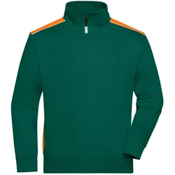 Sweatshirt "JN868" - XS - dark-green/orange