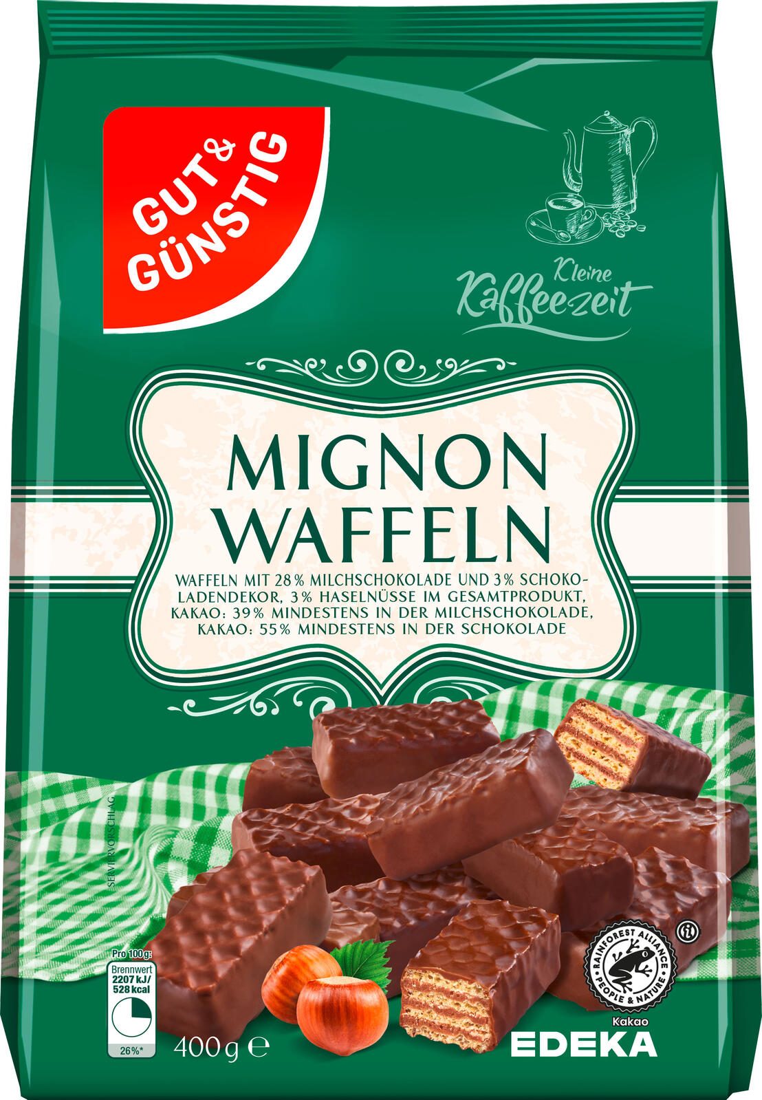 GUT&GÜNSTIG Mignonwaffeln 400,0 g 5258793007