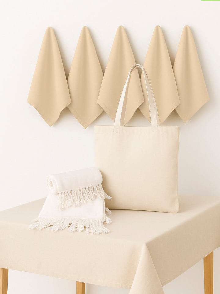 Samimi 9tlg. Textilien-Set in Beige - onesize