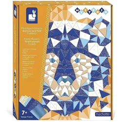 Janod Mosaik-Set für Kinder Waldtiere - Mysterix - Bastel-Set für Kinder - 2 Bilder zum Anfertigen - Schau