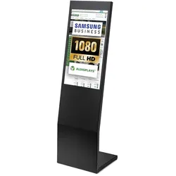Digitaler L-Stand 32" Novum scharz - mit SAMSUNG 24/7 Digital Signage Display inklusive Mediaplayer