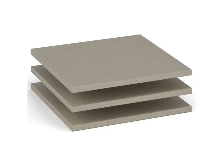 Einlegeboden - 50er Tiefe 48cm Beige 3er Set Spanplatte, lackiert