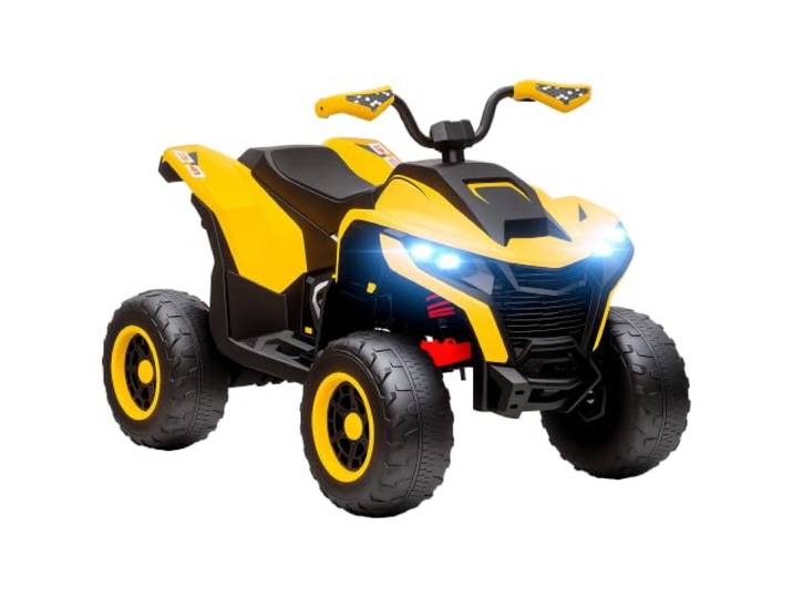 AIYAPLAY Elektro Quad für Kinder 12V 2 Motor 3-6km/h 3-8 Jahre Gelb