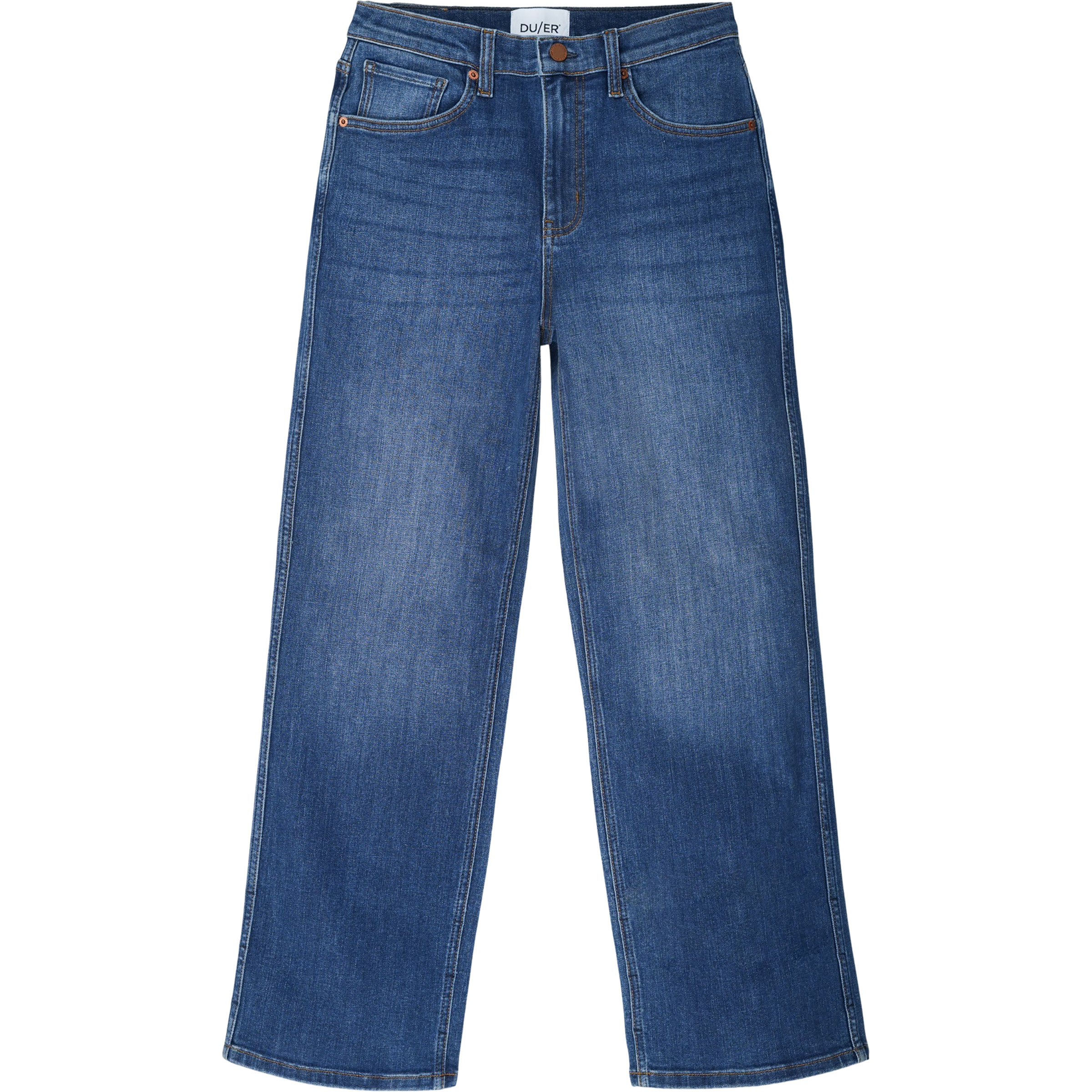Duer Performance Denim+ High Rise Straight Damen Jeans & Freizeithose blau Größe S Lifestyle Hautfreundlich