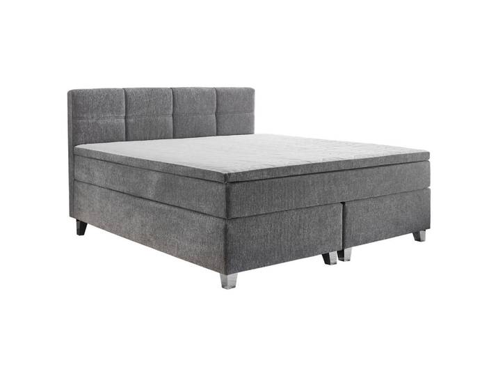 Boxxx Boxspringbett, Grau, Kunststoff, H3, 7-Zonen, 180x200 cm, Topper durchgehend, In verschiedenen Grössen erhältlich, Partnermatratze mit durchgehendem Bezug, Schlafzimmer, Bett, Doppelbetten