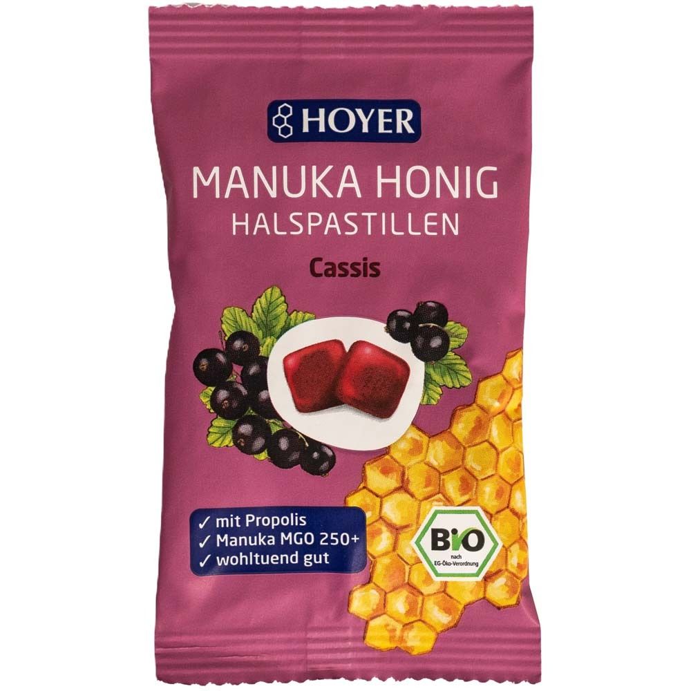 Hoyer Manuka Honig Cassis Bio 30 g Pastillen