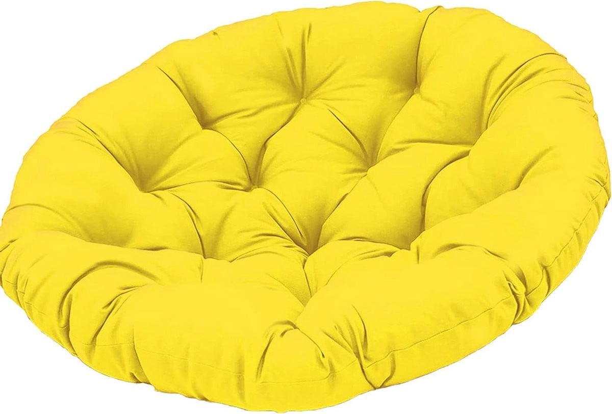 Blauw Hangstoel Kussen Eierschaal Kussen voor Buiten met Extra Dik Ontwerp, Diameter: 100 cm