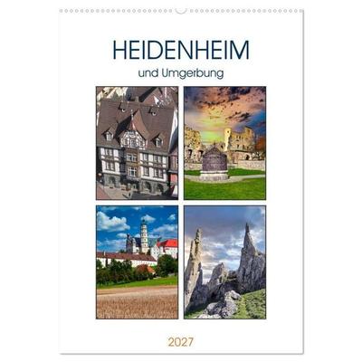 Heidenheim und Umgebung (Wandkalender 2027 DIN A2 hoch), CALVENDO Monatskalender
