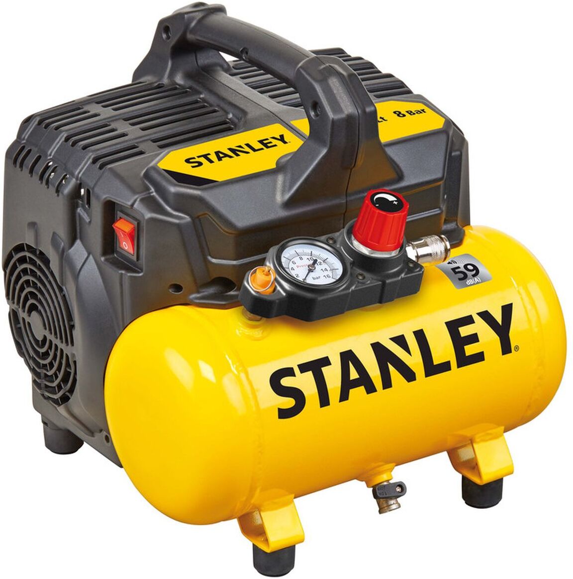 Stanley Flüsterkompressor, 6 Liter, DST100/8/6