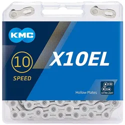 KMC Fahrrad Kette X10EL 10-fach silber 114 Glieder, 1/2 x 11/128""