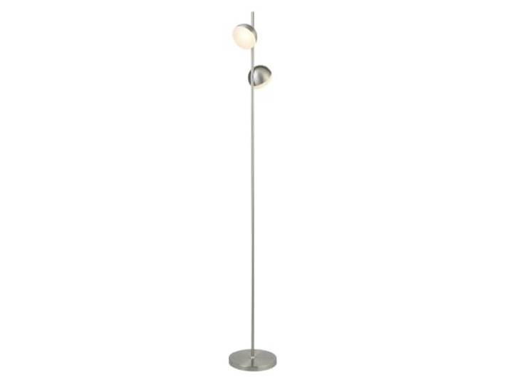 12W Tully 2Flammige Satin Silber Led Stehleuchte 3000K 555 Lumen plattiert