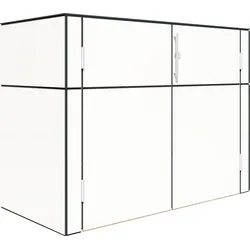 Bertilo HPL Geräteschrank Terrace - 6 mm weiß