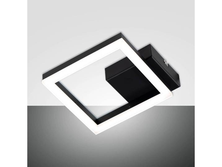 Fabas Luce Wandlampe Bard, dimmbar, schwarz, für Wohn- / Esszimmer, Metall, Modern, LED Wandleuchte, Wandlampe Innen