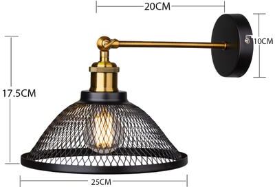 Friendly Fresh Finds Vintage Industrial Wall Lamp Rustic Metal Sconce For Living Room Bedroom Bar Decor wall Lamp G