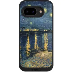 Nivocase Handyhülle für Google Pixel 9a Hülle NIVOpure Case Schwarz Kunst Malerei (Google Pixel 9a), Smartphone Hülle, Schwarz