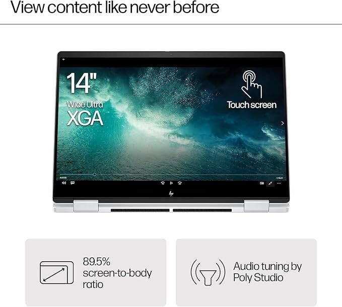HP ENVY x360 14-fa0009na 2-in-1 Laptop 14in WUXGA Touchscreen, AMD Ryzen 5, 16GB, 512GB - Silver