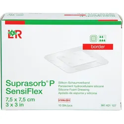 SUPRASORB P SensiFlex border 7,5x7,5cm