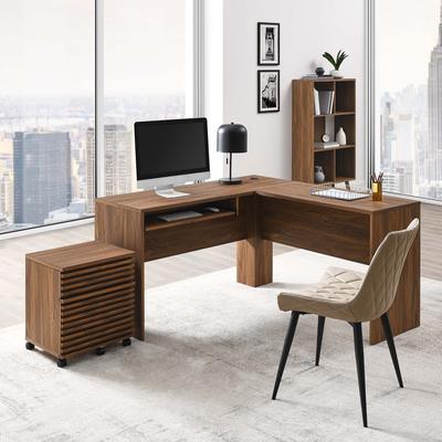 Modway Render Wood Desk and File Cabinet Set