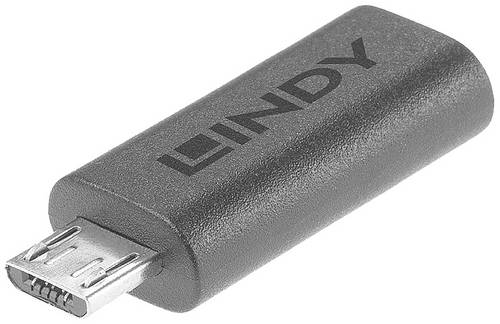 LINDY USB 2.0 Adapter [1x USB-C Buchse - 1x USB 2.0 Stecker Micro-B]
