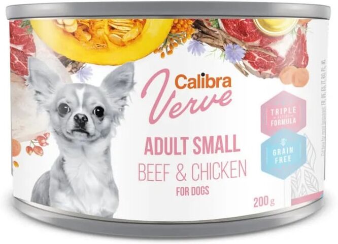 Calibra Dog GF Verve Adult Small Ternera Pollo 200g 6 Uds