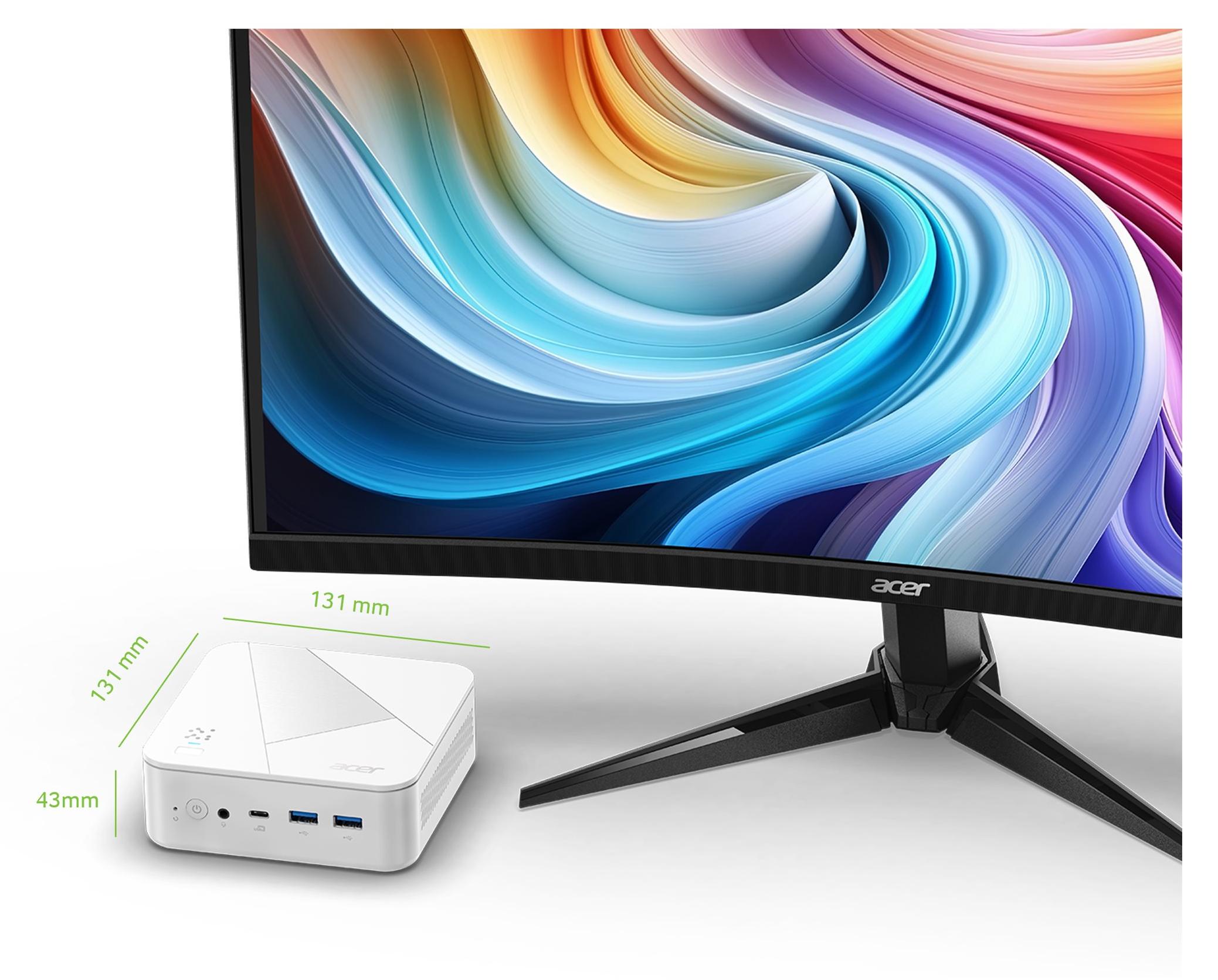 Acer Revo Box RB102-RPL, Intel Core 5, 120U, 16 GB, 512 GB, Windows 11 Home, 64-Bit