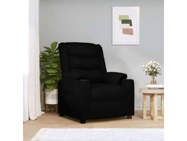 HEFZGDB Elektrischer Relaxsessel mit Liegefunktion in Schwarz Kunstleder, 3 Positionen Fernbedienung, Bequem und Langlebig für Wohnzimmer Entspannung