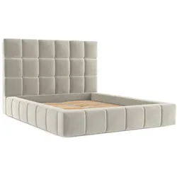 POLSTERBETT Skiathos mit Stauraum 200/200 cm Hellbeige im Terra NW Stoff