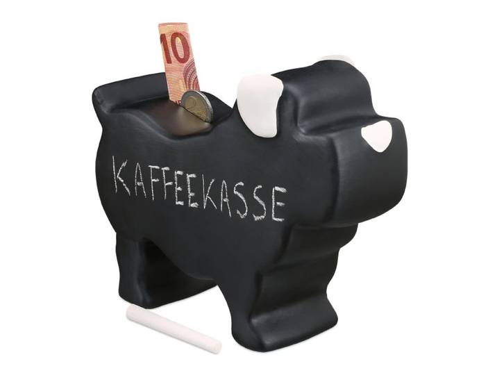 Relaxdays 2 x Spardose Hund zum Beschriften