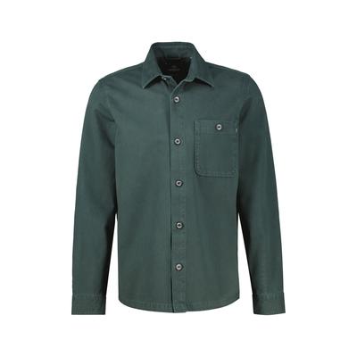 Langarmhemd LERROS "Unifarbenes Herrenhemd aus strukturierter Baumwolle", Herren, Gr. M, Normalgrößen, grün (cedar grün), 100% Baumwolle, Hemden