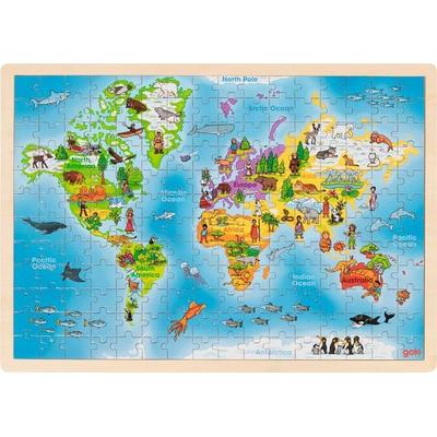 Einlegepuzzle Welt