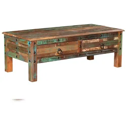 DELUKE Couchtisch ODIN Mangoholz Braun 40x55x115cm Sofatisch Wohnzimmertisch
