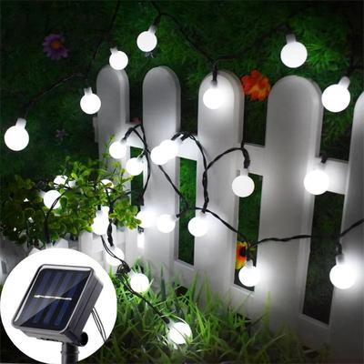 Inspired Finds Solar Globe Fairy String Lights With 8 Lighting Modes For Outdoor Garden And Christmas Decor white 16.40ft20led